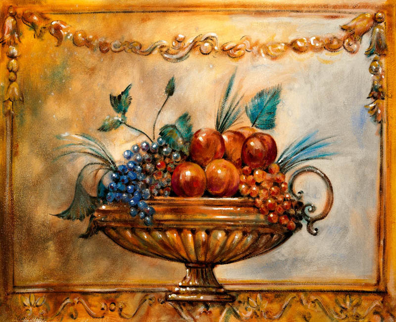 Affresco Natura Morta Cesto di Frutta